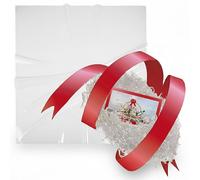 Sicignano Cesto in Vimini Decorativo, per Regalo, Festività, Pasqua, Natale, con Accessori Opzionali per Confezione (/, Set Pagli Fiocco+Foglio)