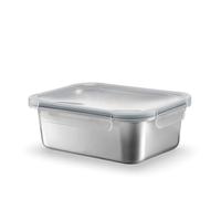Sicignano Contenitore Alimenti Acciaio Inox Rettangolare ml.800, Lunch Box Ermetico con Coperchio, Porta Pranzo per Ufficio e Scuola, Adatto a Microonde, Forno, Frigo e Freezer