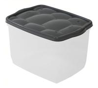Sicignano | Contenitore Organizer Storage Box Scatola Multiuso con Coperchio Colori Assortiti, Plastica Trasparente, Impilabile, Rettangolare - Soggiorno Camera da Letto Vestiti (18 lt, 2)