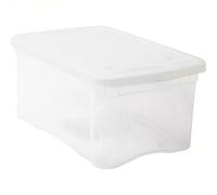 Sicignano | Contenitore Organizer Storage Box Scatola Multiuso con Coperchio, Plastica Trasparente, Impilabile, Rettangolare - Soggiorno Camera da Letto Garage Vestiti Scarpe (1, 10 lt)