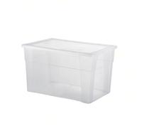 Sicignano | Contenitore Storage Visual Box XXL High Trasparenti con Coperchio | 59x39x35h cm, 62 Litri | Plastica Alimentare, Multiuso per Casa, Ufficio, Cucina e Garage