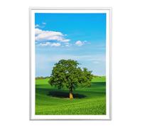 Sicignano | Cornice Bombata Moderna 70x100 cm in Legno Bianco con Pannello MDF Robusto Vetro Crilex - Portafoto da Parete Orizzontale Verticale, per Foto Quadri Poster Documenti Diploma Laurea