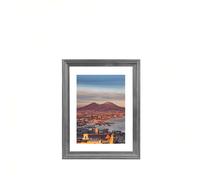 Sicignano | Cornice Native Portafoto 20x25 cm in Legno Grigio Verticale da Parete con Pannello MDF Vetro Crilex - Foto Quadri Matrimonio Decorazioni Regalo