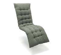 Sicignano Cuscino per Sdraio Zero Gravity 160x52 cm Grigio, Cuscino Trapuntato per Relax Esterno con Imbottitura Ergonomica, Supporto Ottimale Schiena e Collo Giardino