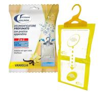 Sicignano | Deumidificatore con Appendino 2 in 1, Anti-Umidità e Anti-Odore, Capacità 500 ml, Ideale per Armadi e Ambienti Domestici, Fragranza Vaniglia