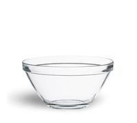 Sicignano Insalatiera Pompei Vetro Temprato Made in Italy - Trasparente, Impilabile, Resistente, Lavabile in Lavastoviglie (2, Ø 26 cm)