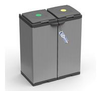 Sicignano Mobile Portasacco Bis, 68x38x87 cm, Resina PVC e PP, Raccolta Differenziata, Uso Interno ed Esterno, Montaggio Senza Viti, Modular System