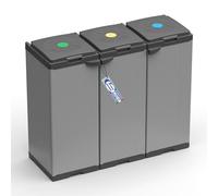 Sicignano Mobile Portasacco Tris 102x38x87h cm, per Raccolta Differenziata, 3 Sacchi 80-110 L, Resistente Alle Intemperie, Per Interni ed Esterni, Made In Italy