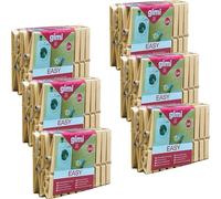 Sicignano | Mollette Plastica Easy, 20 pezzi, 9 cm, con Molla, Resistenti - Pinze da Bucato, per Panni Vestiti Jeans Biancheria, Fissare Sacchetti, Fermapacco, Clip Supporti - Beige (6)