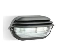 Sicignano PALPEBRA OVALE Applique Grande Ovale E27, Alluminio Pressofuso, Vetro Trasparente, IP54, 287x169x132 mm (Nero)