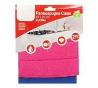 Sicignano | Panno Spugna Clean 18x20 cm - 1 Confezione 2 pz - Extra Pulente, Zero Aloni, Super Resistente, Ideale per Cucina e Superfici Delicate (1)