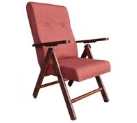 Sicignano Poltrona California Marrone Noce - Legno Faggio, Reclinabile 4 Posizioni, Imbottitura Alta Densità, Braccioli Artigianali, Schienale Ganciabile, Made in Italy, 65 × 75 × 112 cm
