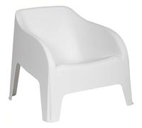 Sicignano | Poltrona con Braccioli da Giardino, in Resina, 79x76.5x70h cm - Impermeabile, Compatta, Facile da Pulire, Arredo Esterno Giardino Terrazzo, Made in Italy (1 Poltrona Bianca)