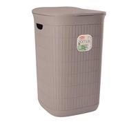 Sicignano | Portabiancheria Domus 50 Lt in Plastica Riciclata ? Contenitore Salvaspazio con Coperchio, Design Moderno, 37x36x56h cm ? Made in Italy (Greige)