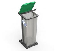 Sicignano Portasacco per Raccolta Differenziata consigliati Sacchi da 80-110 lt, Struttura Modulare in Resina, Interno/Esterno (1 Posto)