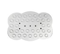 Sicignano | Poggiasapone con Ventosa, Gomma, 10x7 cm, Bianco - Igienico, Multiuso, Resistente - 1 Pezzo