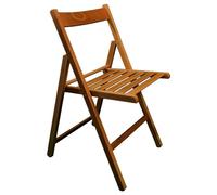 Sicignano Sedia Pieghevole, Classica, Legno Faggio, Richiudibile, Comoda, Facile da Portare, A79xL43xP49cm (Noce)