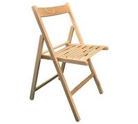 Sicignano | Sedia Pieghevole Classica Richiudibile Compatta in Legno di Faggio Naturale 43x49x79h cm - Comoda Facile da Portare, Campeggio Giardino Spiaggia Terrazzo Balcone, Made in Italy