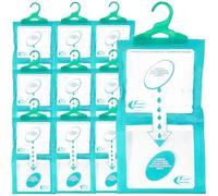 Sicignano | Set 10 Deumidificatori con Appendino 2 in 1, Anti-Umidità e Anti-Odore, Capacità 500 ml, Ideale per Armadi e Ambienti Domestici, Fragranza Muschio Bianco