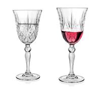 Sicignano | Set 12 Calici Melodia in Cristallo - 6 Calici da Vino CL.27 + 6 Calici da Acqua CL.21, Brillanti, Resistenti e Lavabili in Lavastoviglie, Design Elegante e Sostenibile