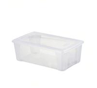 Sicignano | Set 2 Contenitori Storage Visual Box M Trasparenti con Coperchio | 32,5x19x11h cm, 5 Litri | Plastica Alimentare, Multiuso per Casa, Ufficio, Cucina e Garage