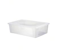 Sicignano | Set 2 Contenitori Storage Visual Box XXL Trasparenti con Coperchio | 59x39x17h cm, 30 Litri | Plastica Alimentare, Multiuso per Casa, Ufficio, Cucina e Garage