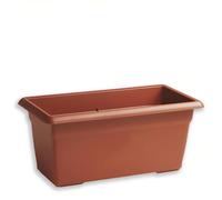 Sicignano | Set 2 Fioriere Mediterraneo 80x39x34h cm Capienza 60lt Plastica Terracotta, Funzionale e Resistente agli Agenti Atmosferici, Arredo Esterno Giardino, Made in Italy