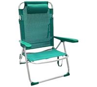 Sicignano Set 2 Sdraio Spiaggina in Alluminio Ø22 mm, Telo Textilene, con Cuscino, 115x64x50 cm (Turchese)
