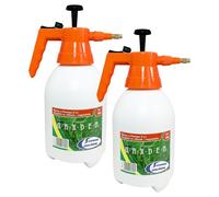 Sicignano | Set 2 Spruzzatore a Pressione 2 Litri con Ugello in Ottone Regolabile, Pompa Manuale per Giardinaggio, Auto e Pulizie, Nebulizzatore Graduato con Blocco Erogazione Continua