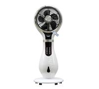 Sicignano Set 2 Ventilatori con Nebulizzatore 80W, 5 Pale 30 cm, 3 Velocità, Telecomando, Timer 9.5 Ore, Tanica 2.3 L