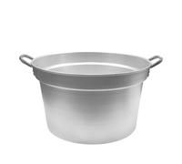 Sicignano | Set 3 Caldaie Ø 46 x 26h cm in Alluminio 99,5% Capacità 23L - Manici in Acciaio, Spessore 2-4 mm - Made in Italy, Per Sughi, Zuppe e Uso Professionale Intensivo
