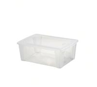 Sicignano | Set 3 Contenitori Storage Visual Box L Trasparenti con Coperchio | 36,5x25,5x14h cm, 10 Litri | Plastica Alimentare, Multiuso per Casa, Ufficio, Cucina e Garage