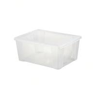 Sicignano | Set 3 Contenitori Storage Visual Box XL Trasparenti con Coperchio | 39x29x17h cm, 15 Litri | Plastica Alimentare, Multiuso per Casa, Ufficio, Cucina e Garage