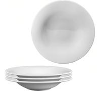 Sicignano | Set 3 Piatto Fondo Porcellana Bianco Rotondo cm 26 Napoli Pasta B-Bowl per Primi Piatti, Resistente, Lavabile in Lavastoviglie, Adatto per Microonde, Made in Italy