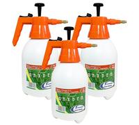 Sicignano | Set 3 Spruzzatore a Pressione 2 Litri con Ugello in Ottone Regolabile, Pompa Manuale per Giardinaggio, Auto e Pulizie, Nebulizzatore Graduato con Blocco Erogazione Continua