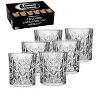 Sicignano Set 6 Bicchieri Americano in Vetro 33 cl - Ø 8 cm x h 9 cm | Bicchieri resistenti e versatili per acqua, cocktail, soft drink e long drink | Lavabili in lavastoviglie