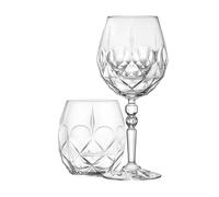 Sicignano | Set 6 Calici CL.53 con 6 Bicchieri CL.38 Alkemist per Vino Acqua Whisky Liquori Cocktail, Cristallo Ecologico, Trasparenti, Resistenti, Uso Quotidiano, per Casa Ristorante Feste