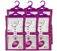 Sicignano | Set 6 Deumidificatori con Appendino 2 in 1, Anti-Umidità e Anti-Odore, Capacità 500 ml, Ideale per Armadi e Ambienti Domestici, Fragranza Lavanda