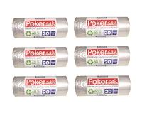 Set 6 Sacchetti per IMMONDIZIA Poker sac CM.65X54 LT.20 Umido INDIFFERENZIATO Raccolta
