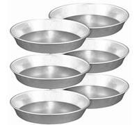 Sicignano | Set 6 Tortiera Conica Bassa in Alluminio 99,5%, Diametro 32 cm, Ideale per Torta, Pastiera, Crostata e Dolci al Forno, Riutilizzabile, Riciclabile