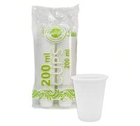 Sicignano | Set 96 Bicchieri in Plastica Bianchi 200 ml, Resistenti e Pratici per Feste Picnic Compleanni Eventi Domestici Uso Quotidiano - Ideali per Bevande Bibite Cocktail - Usa e Getta