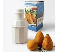 Sicignano Stampo Arancini 3 in 1 Professionale con Ricettario | 3 Matrici Intercambiabili, Plastica Food-Grade BPA-Free, 7 x 10 cm, Lavabile in Lavastoviglie, Stantuffo Pressatore Incluso