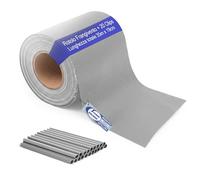 Sicignano Strisce Frangivista in PVC per Recinzione a Doppio Picchetto, Set 2 Rotoli Privacy 35 m x 19 cm, Spessore 1,2 mm, con 20 Clip, per Giardino e Balcone (Grigio Chiaro)