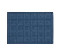 SICIGNANO | Tappeto Moderno, Antiscivolo, Resistente, Morbido - Adatto per Cucina Bagno Camera da Letto Corridoio Ingresso - Assorbe l'Acqua, Lavabile - Decoro in Rilievo (50x80 cm, Blu)