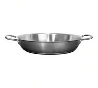 Sicignano | Tegame Ø40 cm, Acciaio Inox 18/10 con Triplo Fondo, per Gas Elettrico Induzione Vetroceramica, Linea Master - Made in Italy - per Ristorazione e Uso Domestico