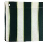 Sicignano | Tenda da Sole Oscurante da Esterni in Cotone a Righe - Ganci Inclusi - per Ambienti Esterni Balcone Veranda (Verde/Bianco, 150x290 cm)