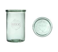 SICIGNANO Vaso Vetro Weck Conf.6 Pz. Con Coperchio Chiusura Ermetica Clip Inox in Confezione Originale (1000, Circolare, 1, MCMSIC)