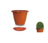 SICIGNANO Vaso Vulcano D.60X45h + SOTTOVASO MEDITERRANEO 44CM