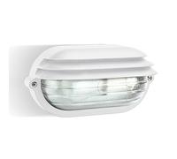 Sicignano x2 PALPEBRA OVALE Applique Grande Ovale E27, Alluminio Pressofuso, Vetro Trasparente, IP54, 287x169x132 mm (Bianco)