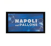 Sicignano | Zerbino Prisma Fantasia Napoli 40x70 Rettangolare, Tappeto Gomma con Stampa Digitale, Eco-Friendly, Antiscivolo, Facile da Pulire, Interni Esterni, Made in Italy (Napoli nel Pallone)